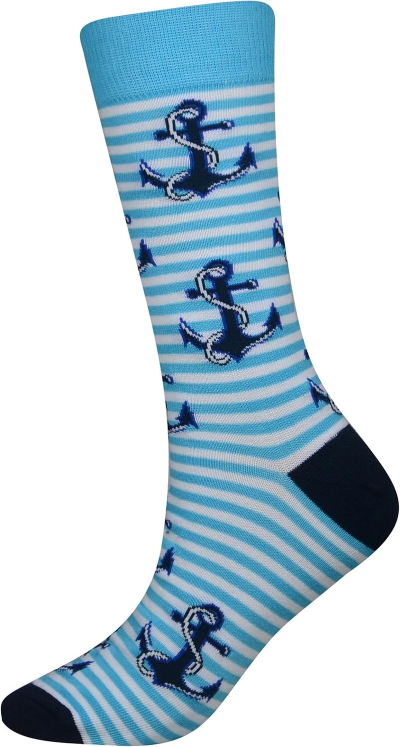 Cansok Men's 2/4 Packs Fun Crazy Novelty Dress Crew Socks - Image 4